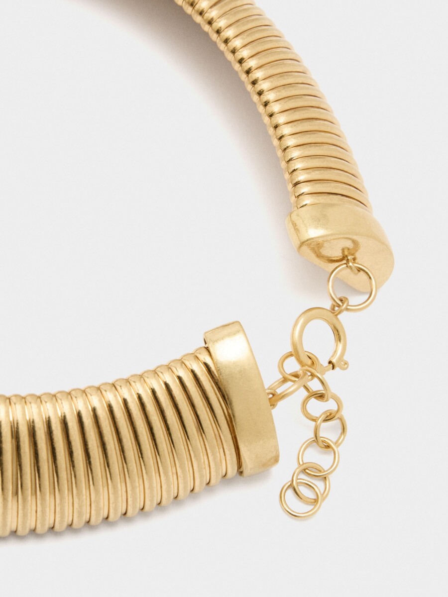 Collar Tubular Con Rayas dorado