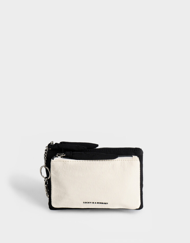 Monederos Monedero Cuerina Bicolor - Combinacion Bicolor