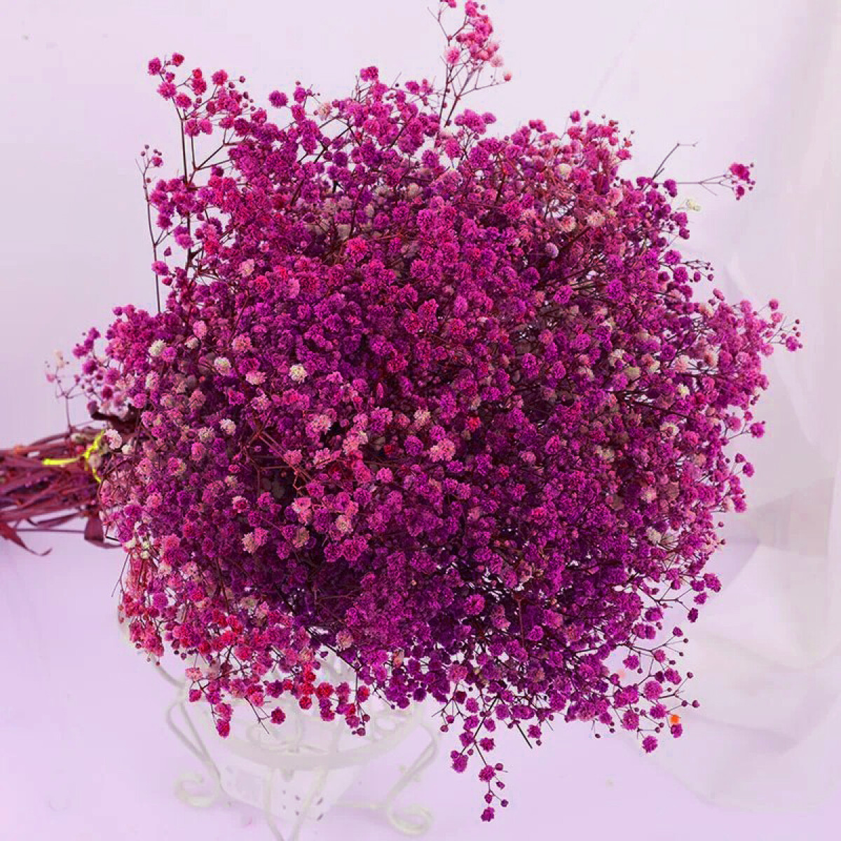 Ramo Frondoso De Flores Secas - Fucsia Oscuro 