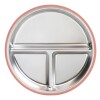 Plato acero inoxidable y silicona BUBA rosa