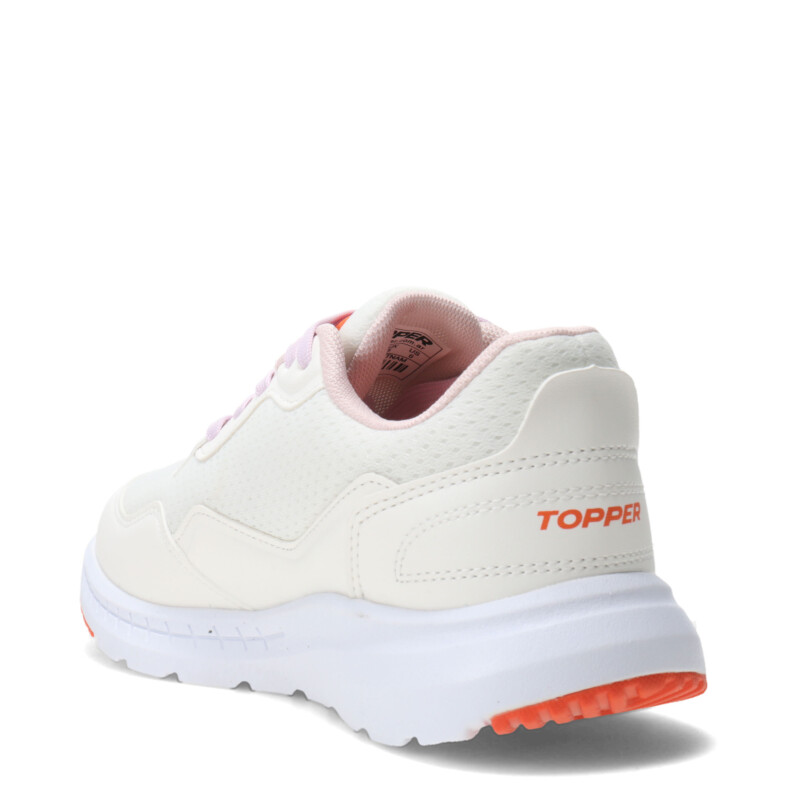 Championes de Mujer Topper Wind 5 Blanco - Anaranjado