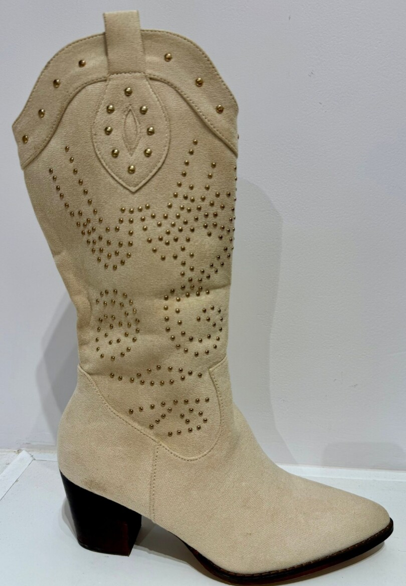 BOTA ALTA BRILLO Beige