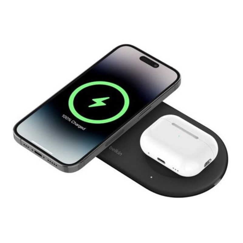Cargador Inalámbrico Belkin Pad 2 en 1 Qi2 15W USB-C Black Cargador Inalámbrico Belkin Pad 2 en 1 Qi2 15W USB-C Black