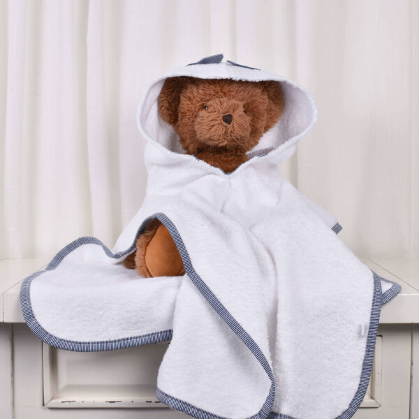Poncho de toalla Infantil Classic Azul 1 a 3 años