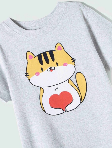 PIJAMA INFANTIL CON SHORT ROSADO