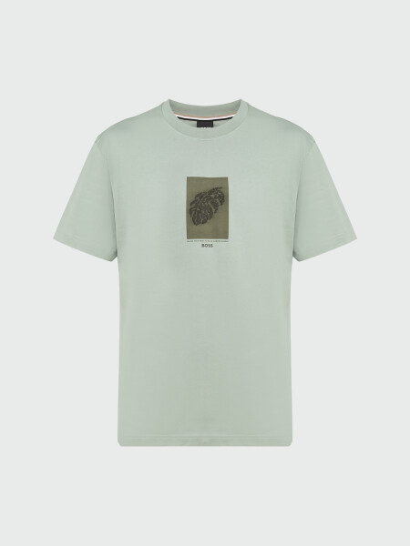 BOSS - Remera regular fit de algodón, TESSIN Verde Claro
