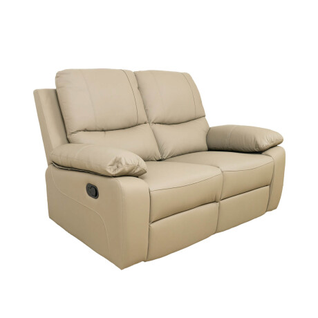 RECLINER MANUAL 2 CUERPOS CUERO-Y-SIMIL-CUERO MARRON LINA TAUPE