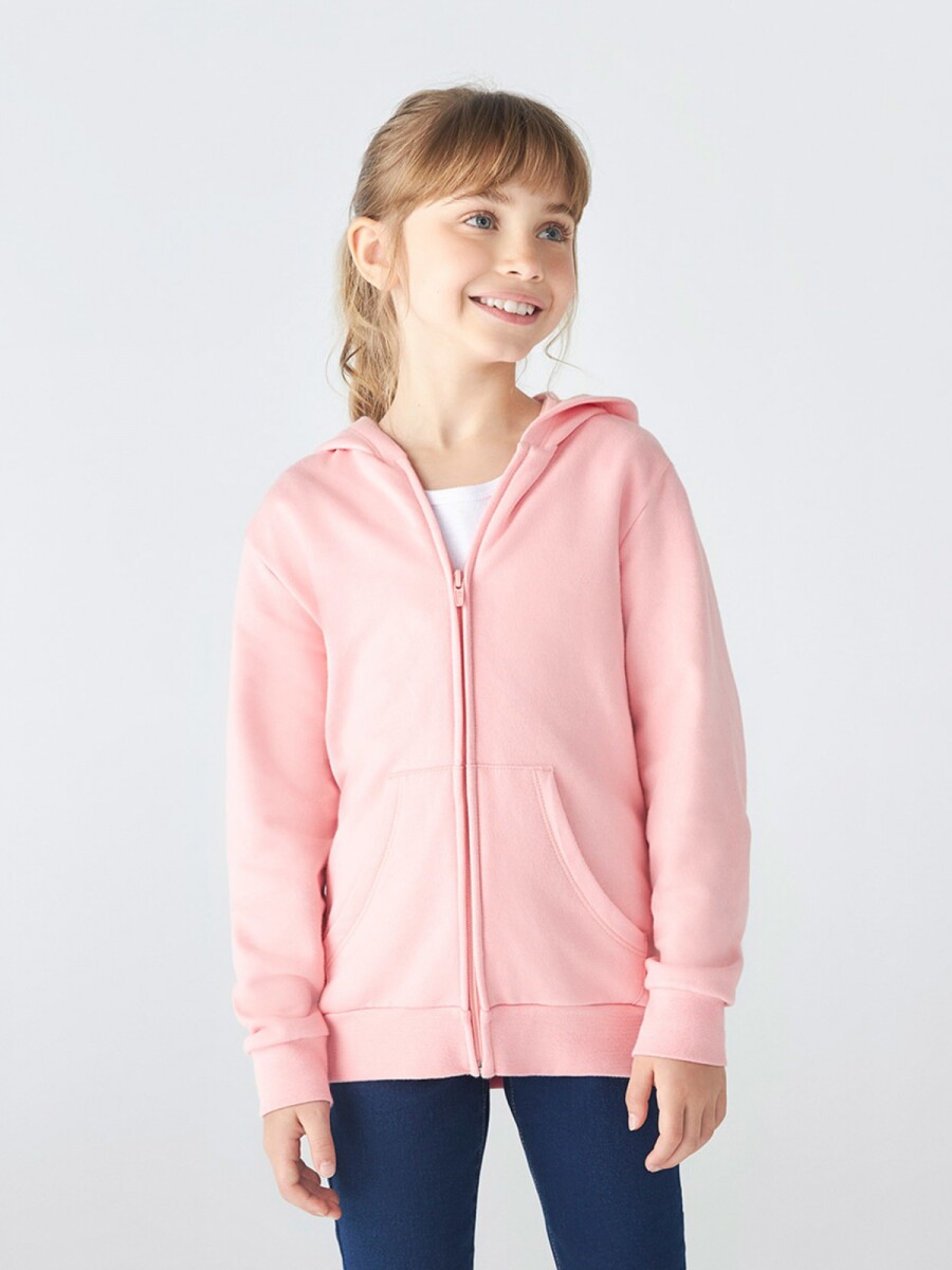 CAMPERA INFANTIL DE ALGODÓN UNISSEX - ROSA CLARO 