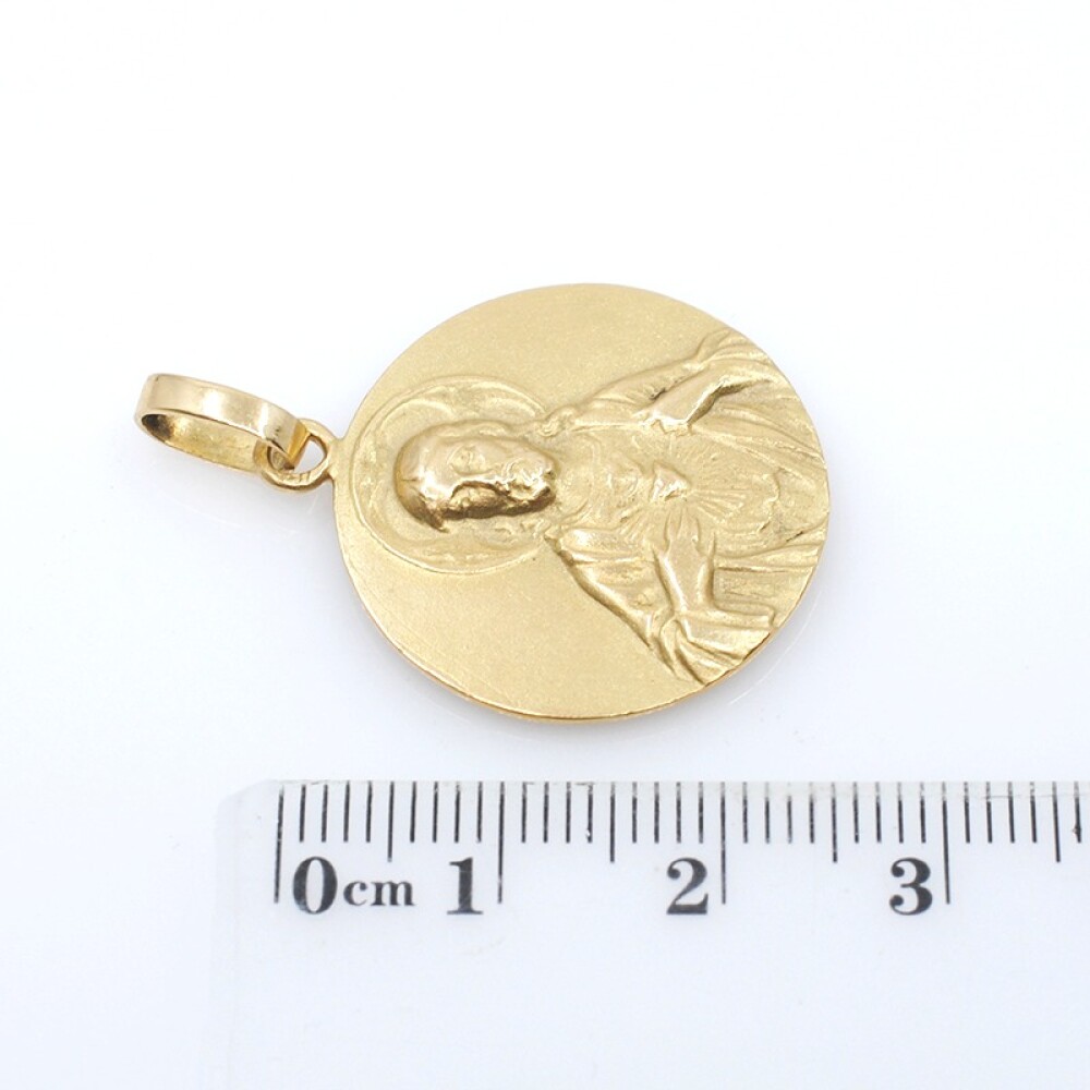 Medalla escapulario en oro 18k amarillo Medalla escapulario en oro 18k amarillo