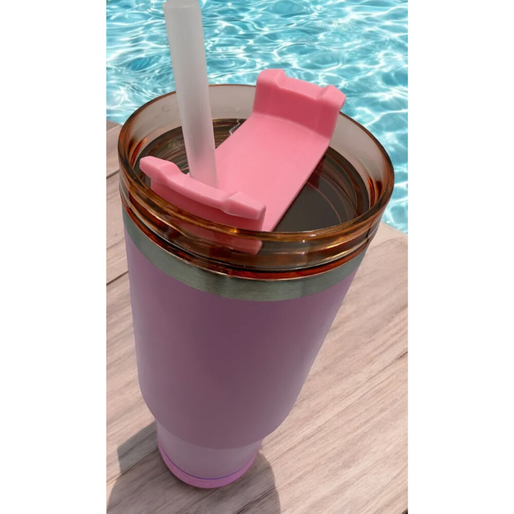 Vaso Termico de 600ml Con Parlante Rosa