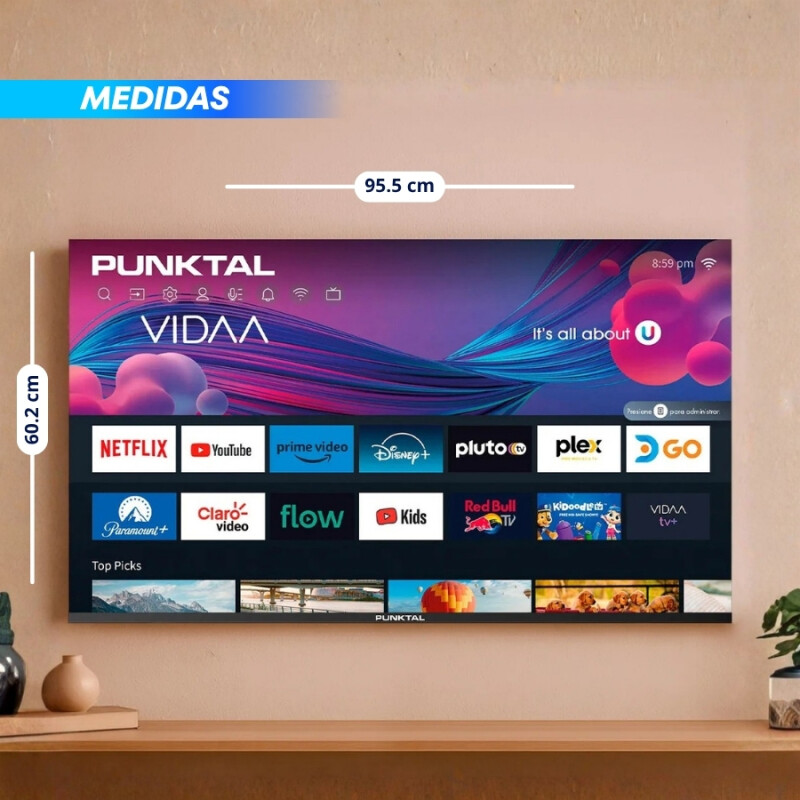 TELEVISORES (PUNKTAL TELEVISOR 43" VIDA) Televisores (punktal Televisor 43" Vida)