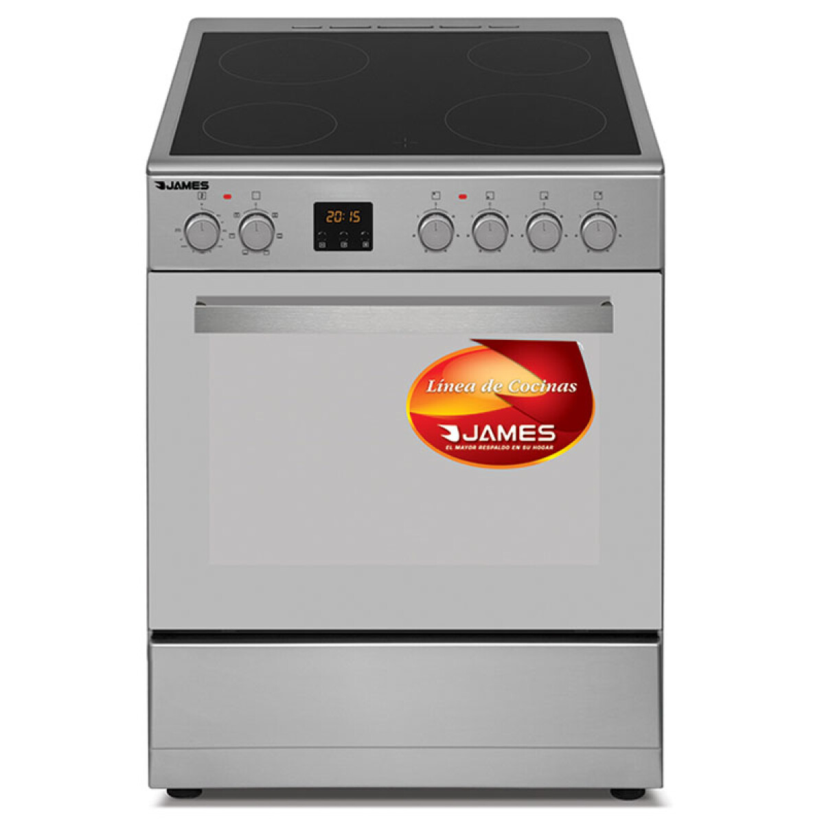 COCINA ELECTRICA JAMES 4 HORN INOX VITROCERAMICA CONVECCION. 