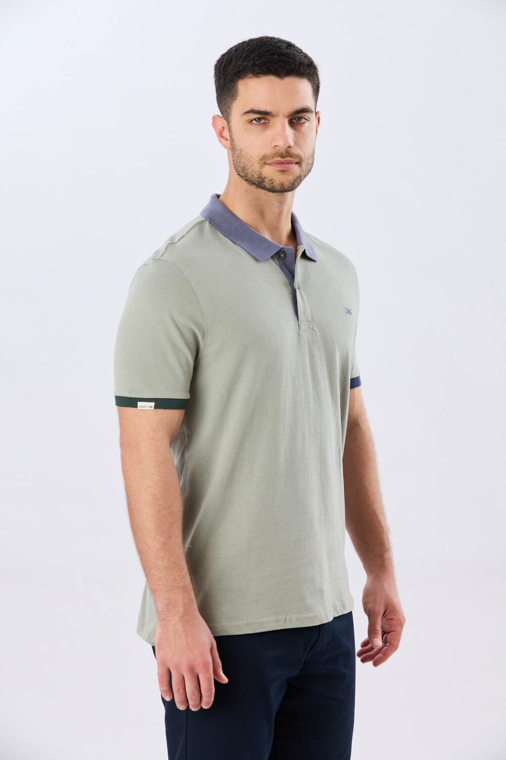 REMERA POLO LISA JERSEY Pistacho