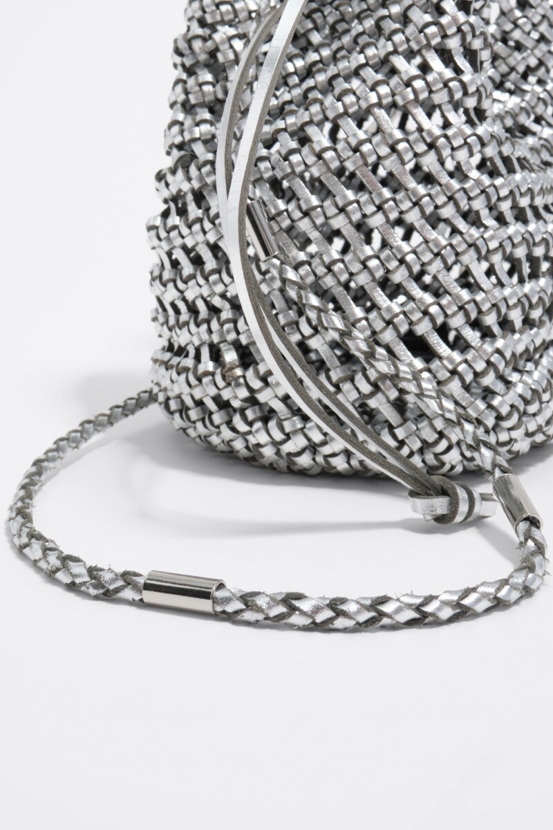 BOLSO MINI TRENZADA Plata