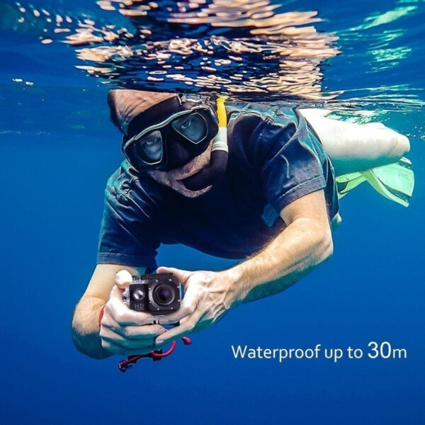 Cámara Deporte Tipo Go Pro Full Hd 1080p C/Accesorios Variante Color Plateado