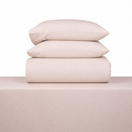 JGO. SÁBANAS QUEEN ALGODON-Y-POLIESTER NATURAL-BEIGE CHAMBRAY CRUDO