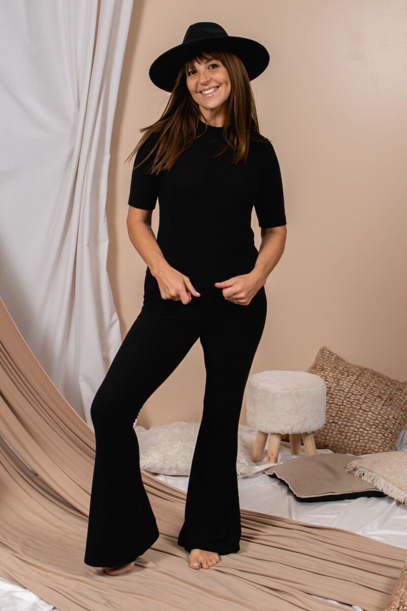 Pantalon negro online oxford