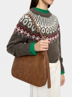 Bolso De Hombro Con Grabado Animal camel