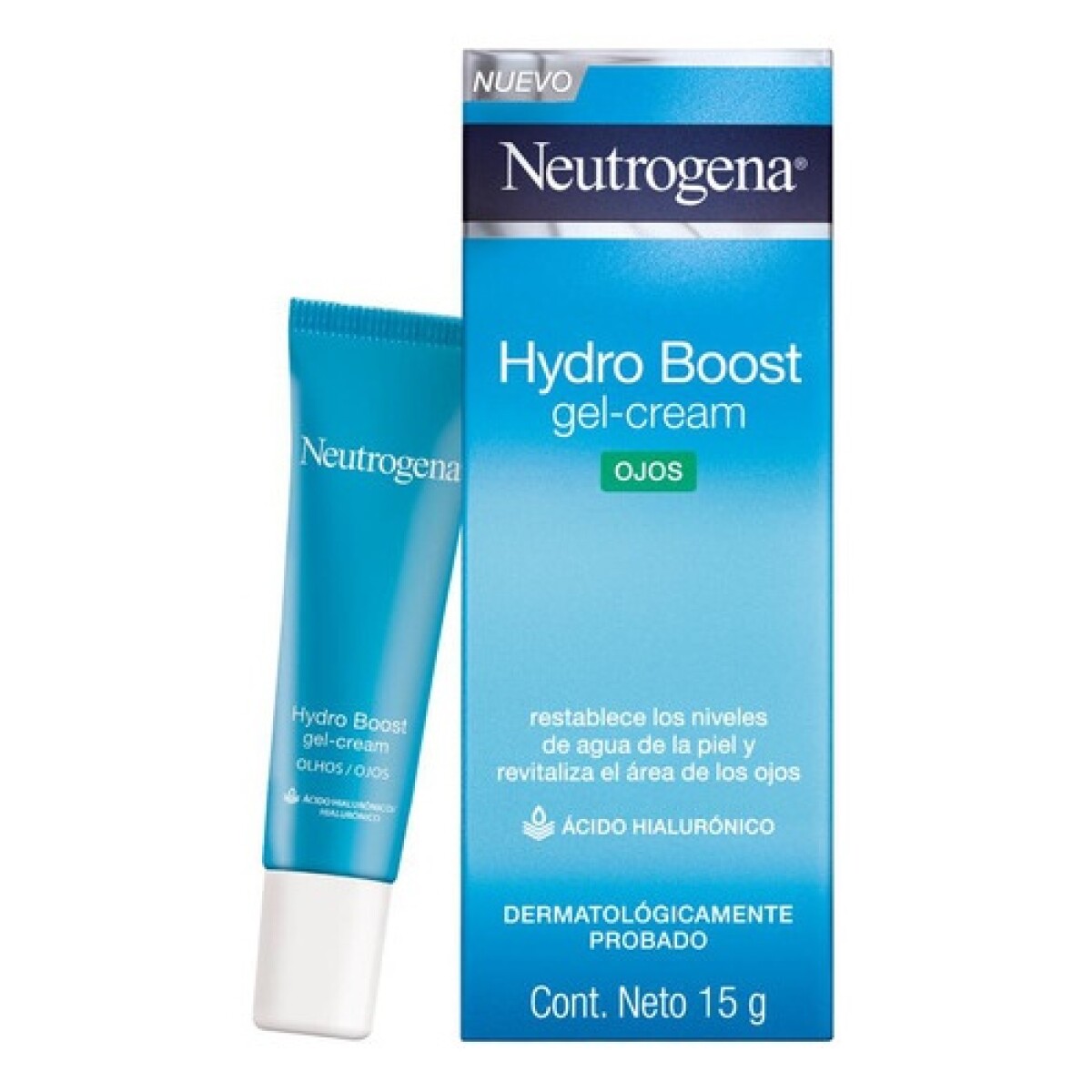 Gel hidratante contorno de ojos Neutrogena Hydro Boost 15gr - Día/Noche,Seca 