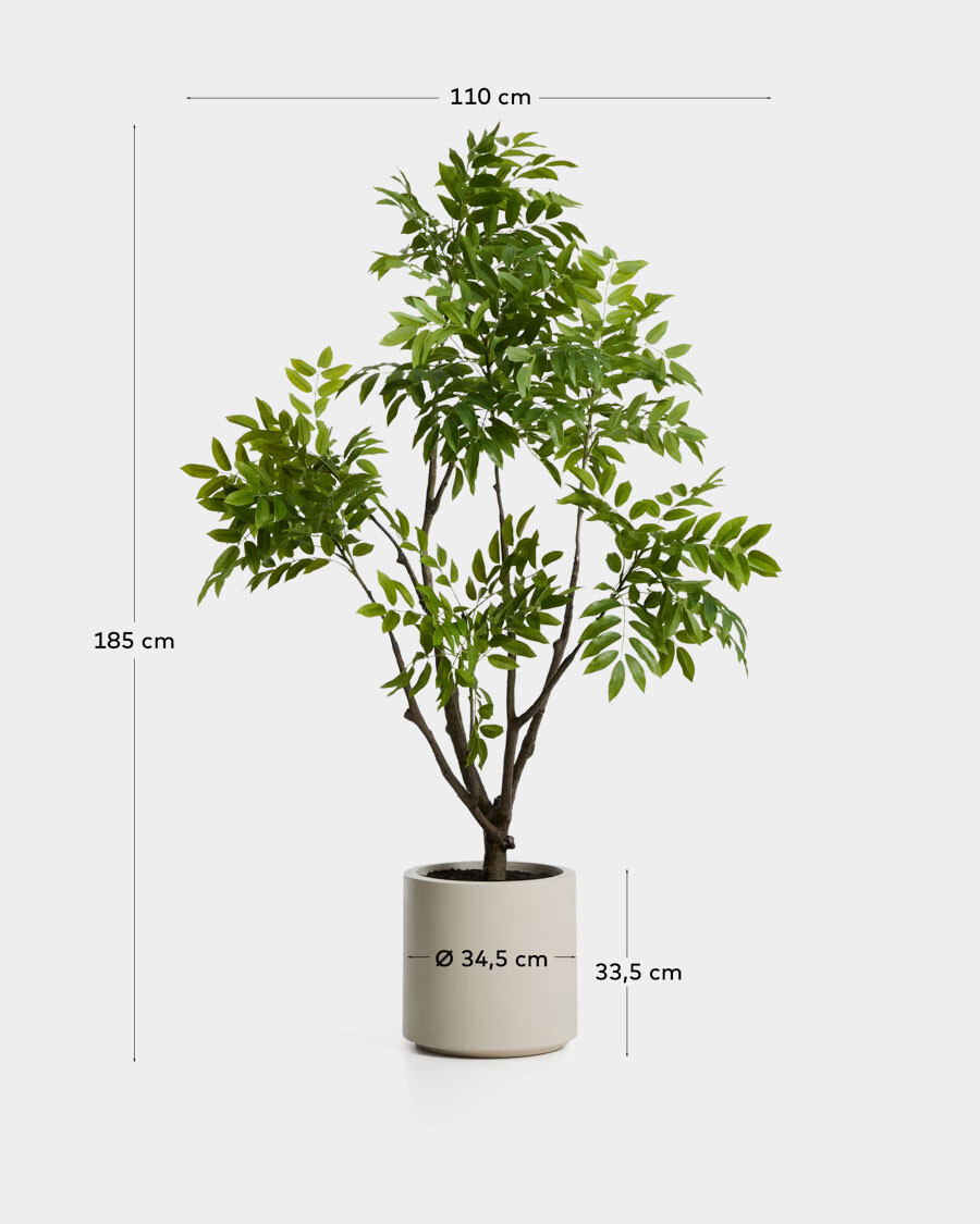 Árbol artificial Rhus con maceta blanca 185 cm Árbol artificial Rhus con maceta blanca 185 cm