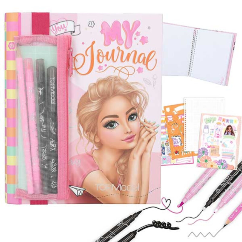Mi Diario Intimo Set Con Marcadores Y Pegatinas Rosa Top Model Mi Diario Intimo Set Con Marcadores Y Pegatinas Rosa Top Model