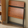Escritorio Plegable con Estante en MDF 77x50x75cm Marron