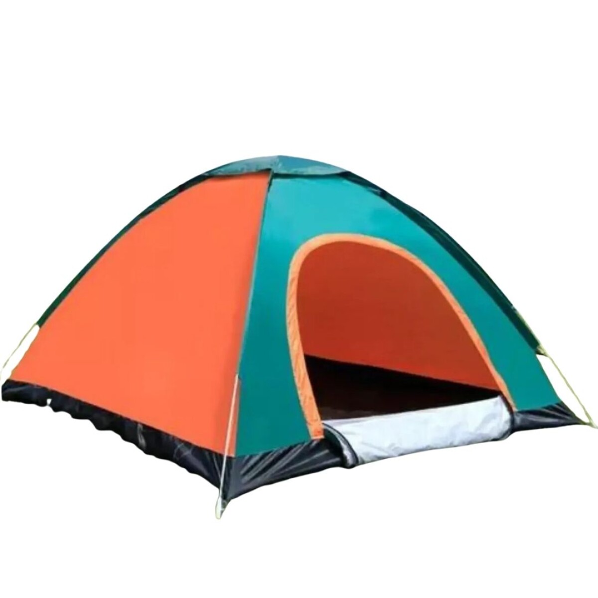 Carpa Iglú De Camping Para 4 Personas - VERDE Y NARANJA 
