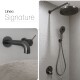 GRIFERIA JUEGO MONOCOMANDO GRAFITO BRILLO LINEA SIGNATURE GRAFITO-GUNMETAL