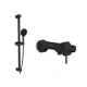 Griferia Ducha Exterior Con Barra Incl Telefono Y Flexible Color Negro Mate