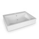 Bacha De Empotrar Rectangular Blanca Loza 60X47X18 Cm