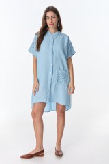 Vestido Camisero Ivy Celeste