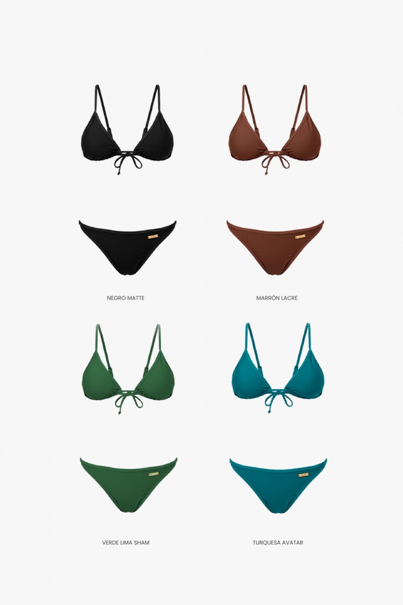 SET PAMPITA LISO MARRON LACRE