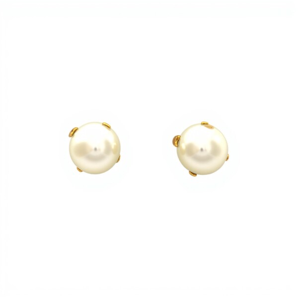Caravanas Perlas- Oro bajo - Perla española- CA8238 conperla