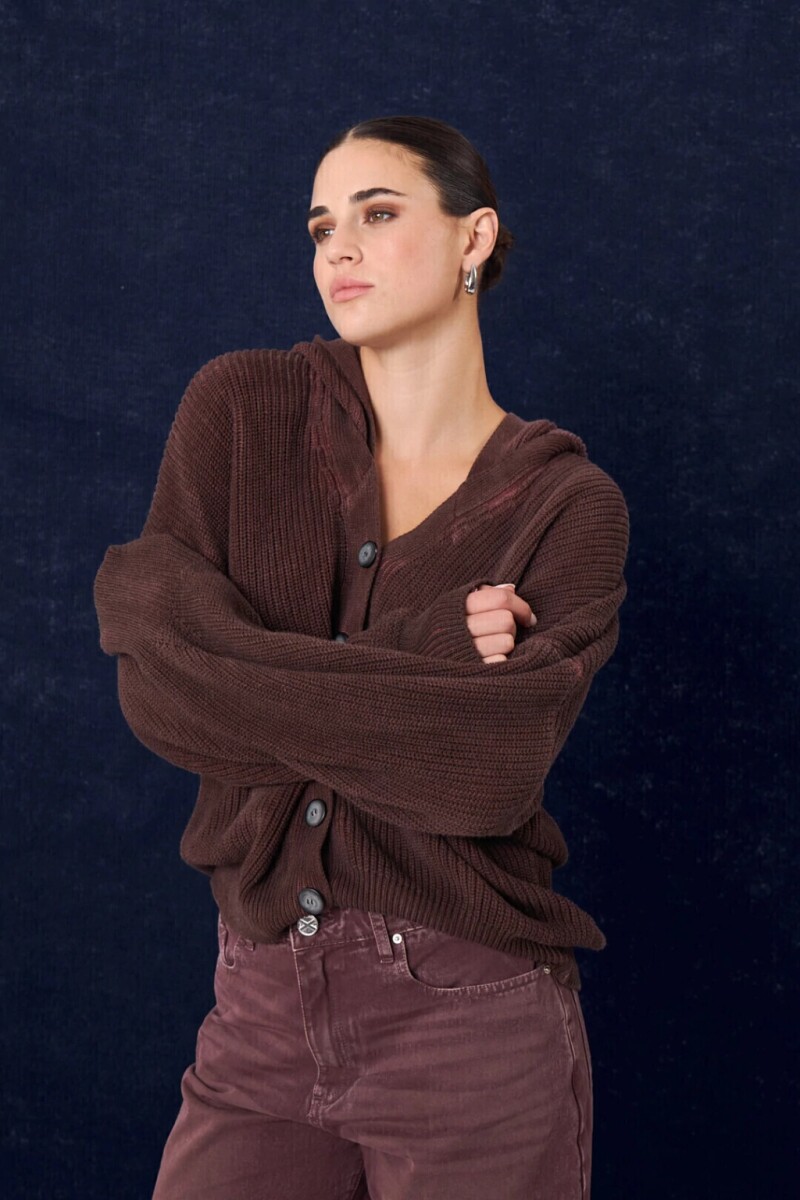 CARDIGAN BARDOT Bordo