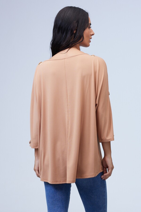 Blusa Oversize Manga Aros TOSTADO