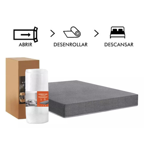Colchón en caja 100% espuma 2 plazas Colchón en caja 100% espuma 2 plazas
