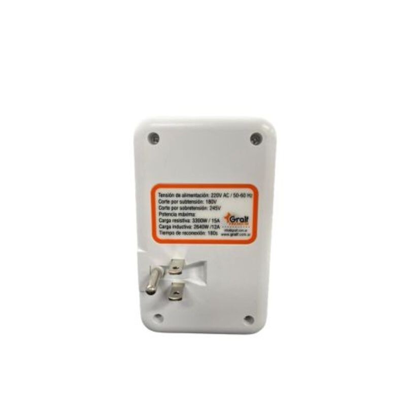 PROTECTOR ENCHUFABLE EUROAMERICANA 15A 3300W - GRALF PROTECTOR ENCHUFABLE EUROAMERICANA 15A 3300W - GRALF