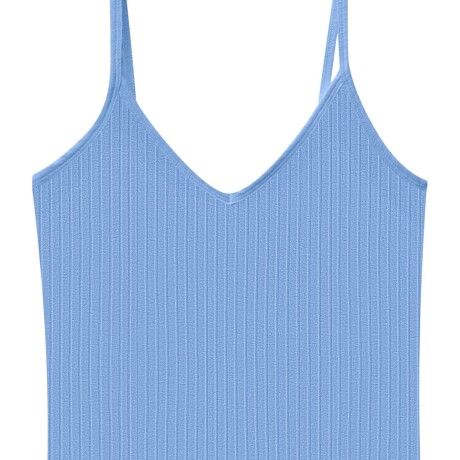 Musculosa Canalé cuello en V Azul