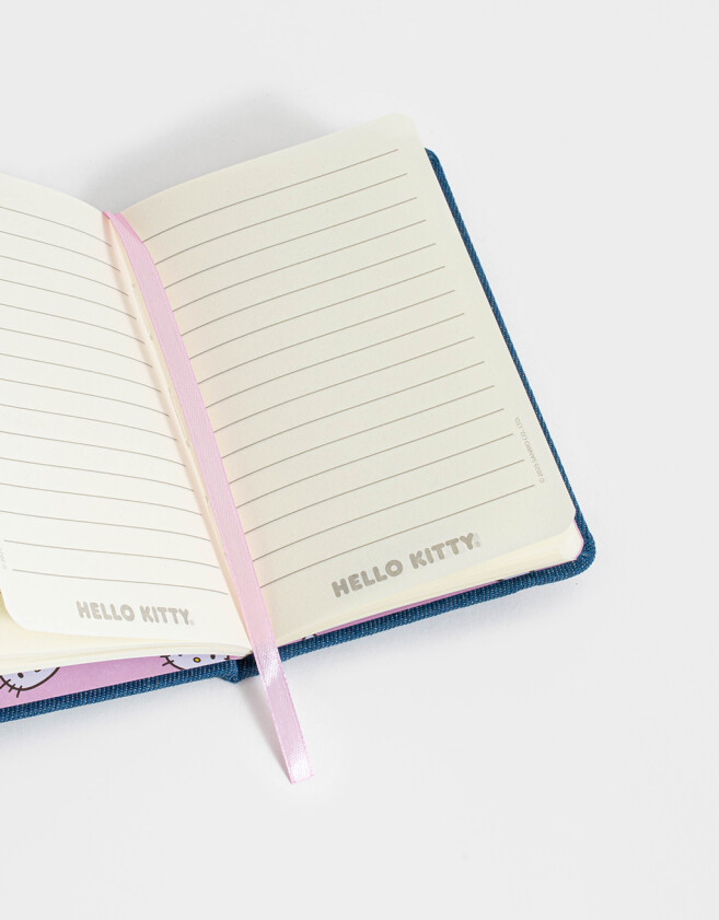 Anotadores Cuadernos y Memos Licencias Cuaderno A6 Denim "hello Kitty" - Azul Medio