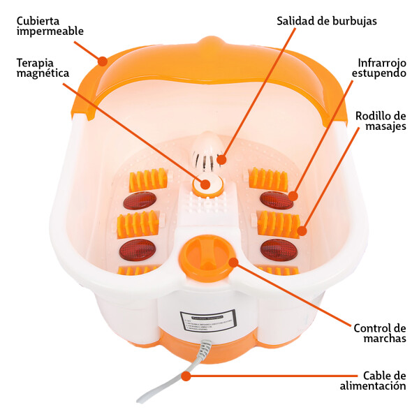 Masajeador de Pies con Hidromasaje, Calor y Rodillos – IMBACK MPP001 Masajeador de Pies con Hidromasaje, Calor y Rodillos – IMBACK MPP001