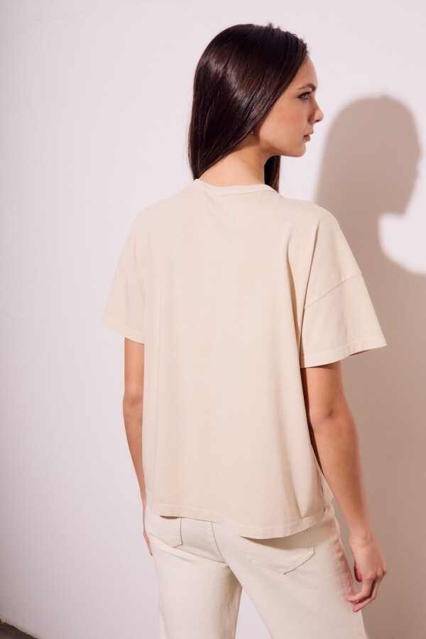 Remera Algodon Lavado Bon Jour Arena