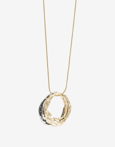 Collares Largos Metal Collar Largo Arandelas Biplating - Dorado Oro Cepillado Mate