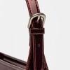 Cartera al hombro Leaf en efecto cuero charol Bordeaux