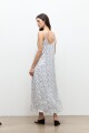 Vestido estampa lunares crudo
