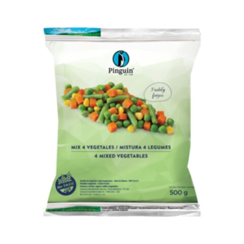 MIX PRIMAVERA (4 VEGETALES) PINGUIN - 500 GRS Mix Primavera (4 Vegetales) Pinguin - 500 Grs