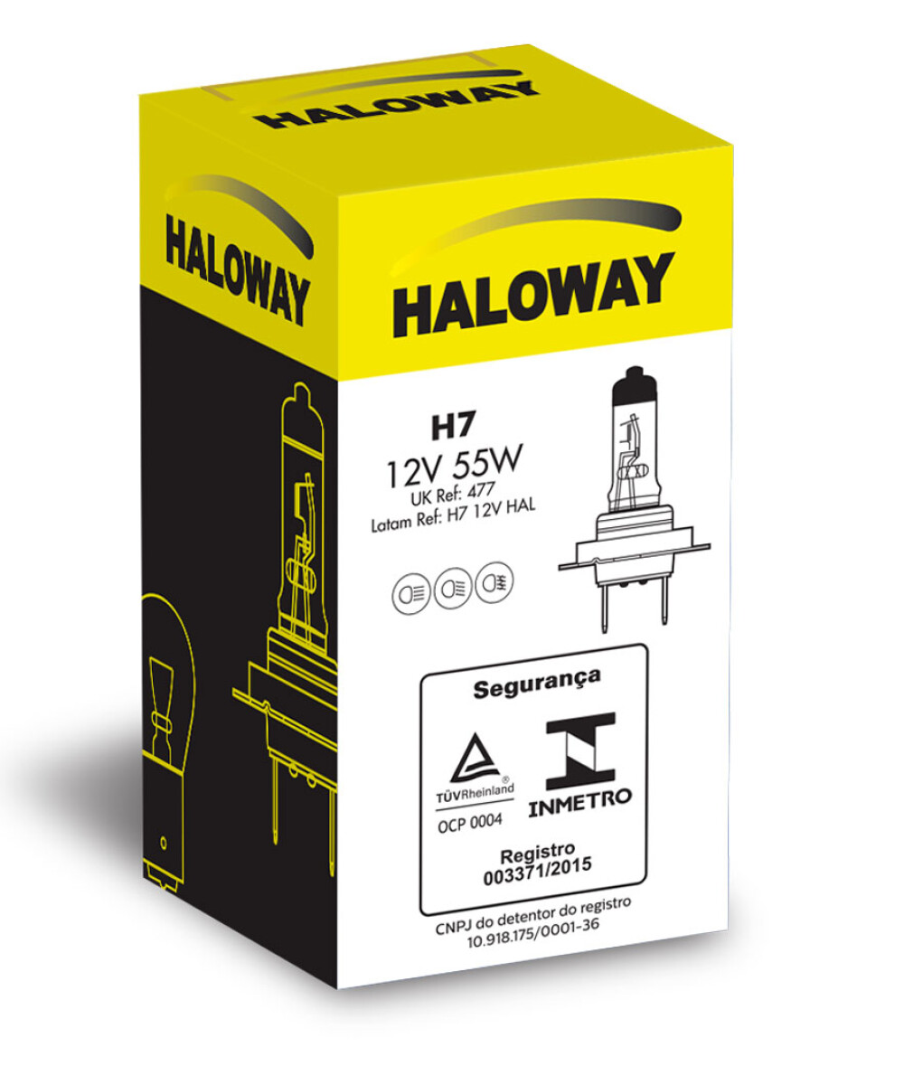 LAMPARA - HALOGENA H7 12V 55W =01607 HALOWAY 