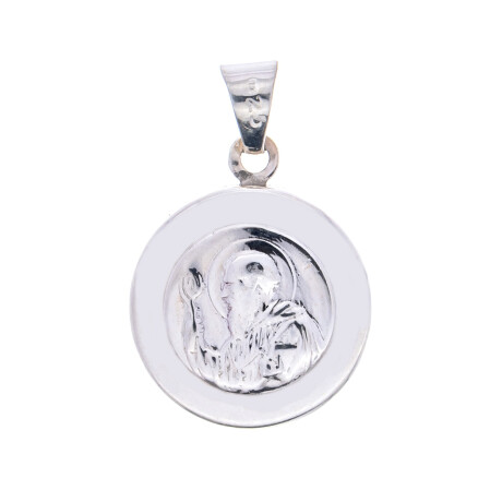 Medalla de plata 925 y double de oro 18 ktes con nácar, SAN BENITO Medalla de plata 925 y double de oro 18 ktes con nácar, SAN BENITO