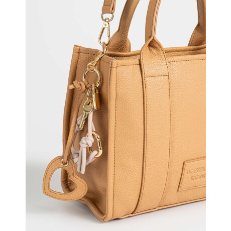 Cartera City Cuerina Marron Camel