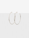 Aros Argollas Metal Aros Argollas Metal Delgado - Plateado Rodio