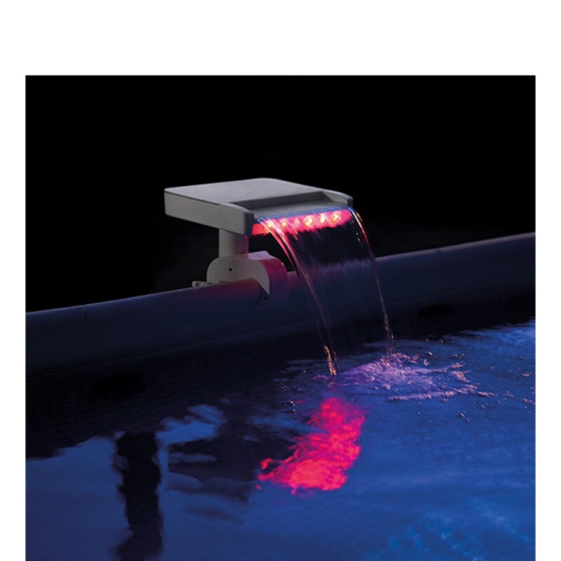 INTEX CASCADA DE AGUA LED MULTICOLOR HIDROELÉCTRICA PARA PISCINAS ESTRUCTURALES Intex Cascada De Agua Led Multicolor Hidroeléctrica Para Piscinas Estructurales